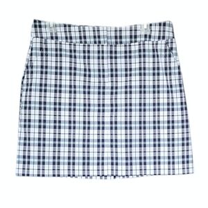 Izod Golf Plaid Skort Activewear Casual Navy Preppy 6